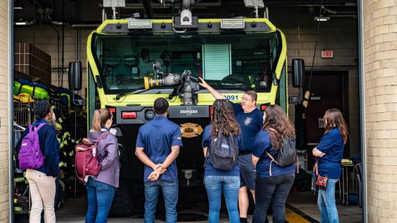 2019 class of Fire fellows visits a fire station